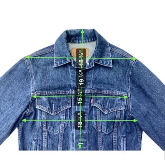 Vintage Levi's Jean Jacket 38 Men’s Dark Blue 80s - Picture 5 of 6